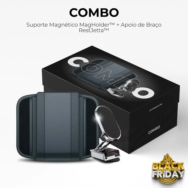 Combo Suporte Magnético MagHolder™ + Apoio de Braço RestJetta™ [ESPECIAL BLACK FRIDAY]