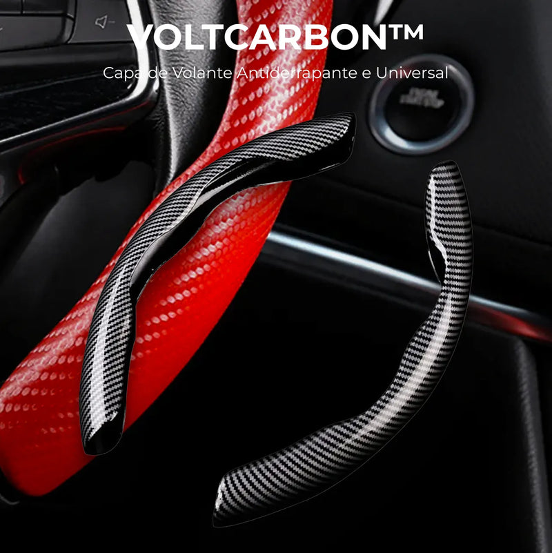 VoltCarbon™ - Capa Antiderrapante de Volante Universal [BRINDE EXCLUSIVO PARA OS 100 PRIMEIROS]