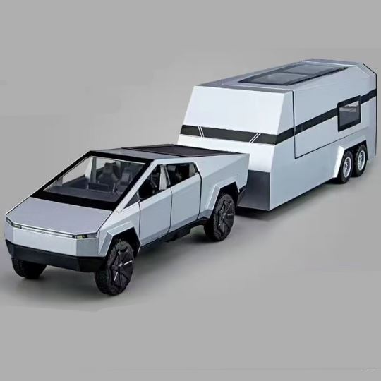 JettaMini's™ - Miniatura Tesla CyberTruck 1:32 + Trailer de Brinde