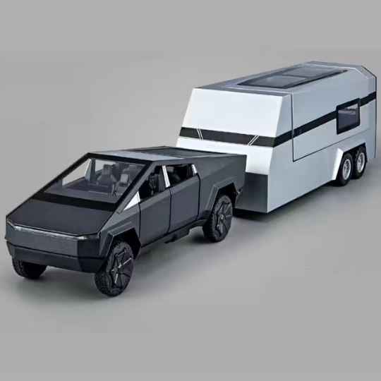 JettaMini's™ - Miniatura Tesla CyberTruck 1:32 + Trailer de Brinde